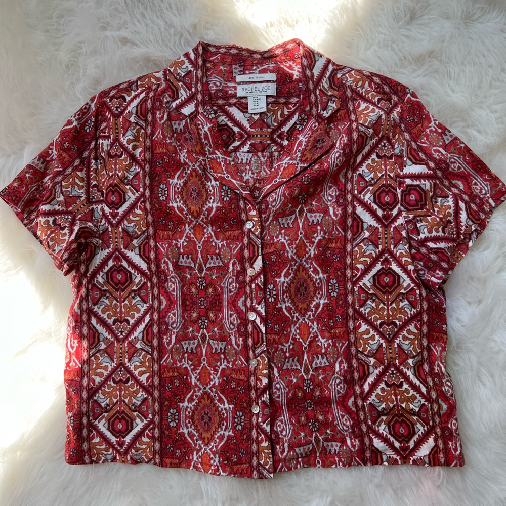 Rachel Zoe Linen Top